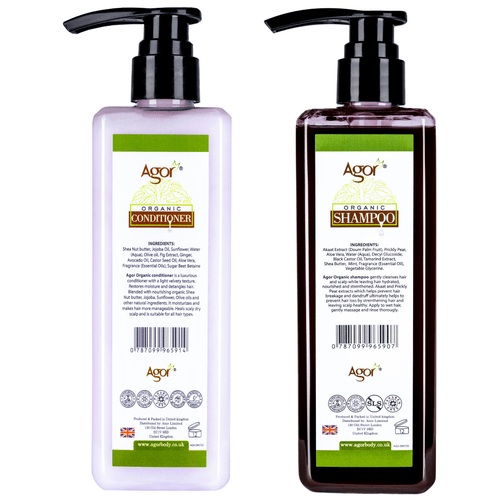 Agor Organic Hair Shampoo & Conditioner Duo